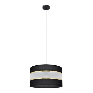 Candelabro suspenso HELEN 1xE27/15W/230V diâmetro 35 cm preto/dourado