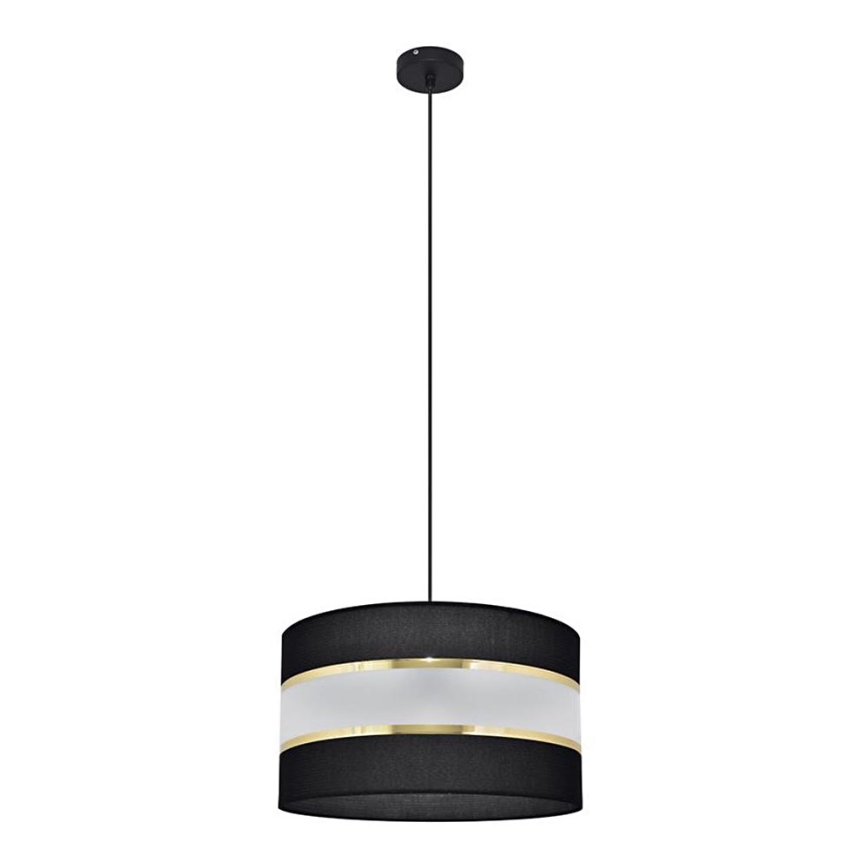 Candelabro suspenso HELEN 1xE27/15W/230V diâmetro 35 cm preto/dourado