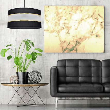 Candelabro suspenso HELEN 1xE27/15W/230V diâmetro 35 cm preto/dourado