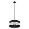 Candelabro suspenso HELEN 1xE27/15W/230V diâmetro 35 cm preto/prateado