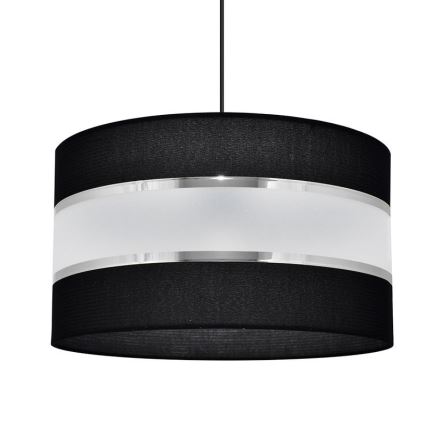 Candelabro suspenso HELEN 1xE27/15W/230V diâmetro 35 cm preto/prateado