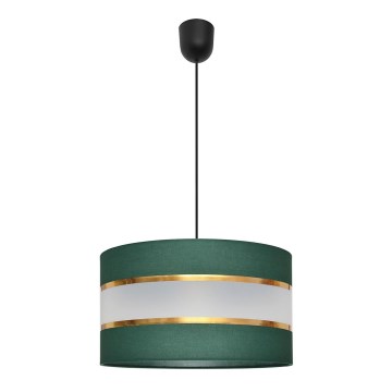 Candelabro suspenso HELEN 1xE27/15W/230V diâmetro 35 cm verde/dourada