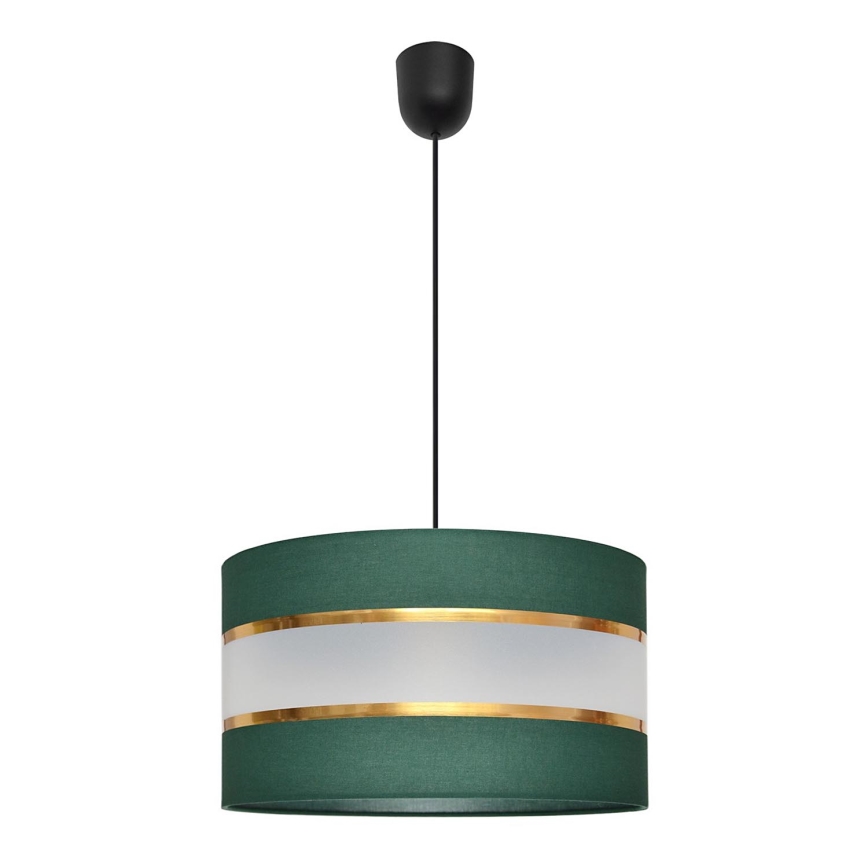 Candelabro suspenso HELEN 1xE27/15W/230V diâmetro 35 cm verde/dourada