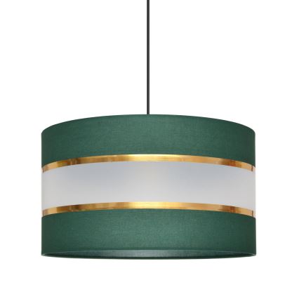 Candelabro suspenso HELEN 1xE27/15W/230V diâmetro 35 cm verde/dourada
