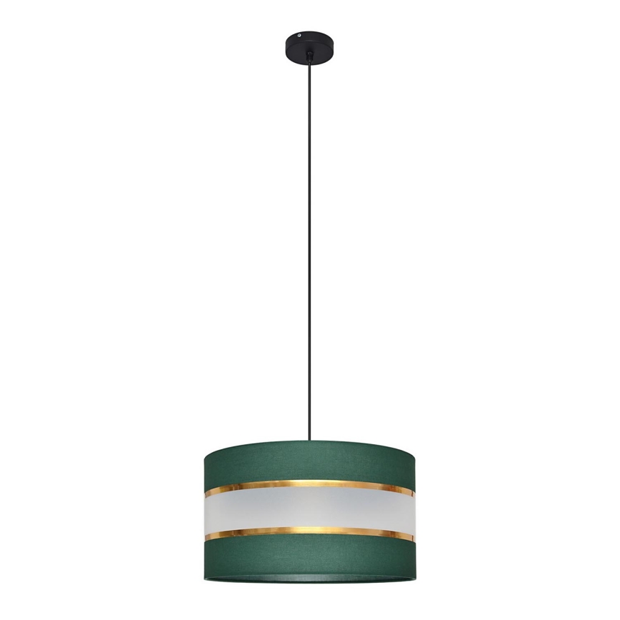 Candelabro suspenso HELEN 1xE27/15W/230V diâmetro 35 cm verde/dourada
