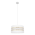 Candelabro suspenso HELEN 1xE27/15W/230V diâmetro 40 cm branco/dourado