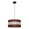 Candelabro suspenso HELEN 1xE27/15W/230V diâmetro 40 cm castanho/preto/dourado