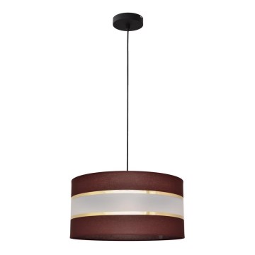 Candelabro suspenso HELEN 1xE27/15W/230V diâmetro 40 cm castanho/preto/dourado