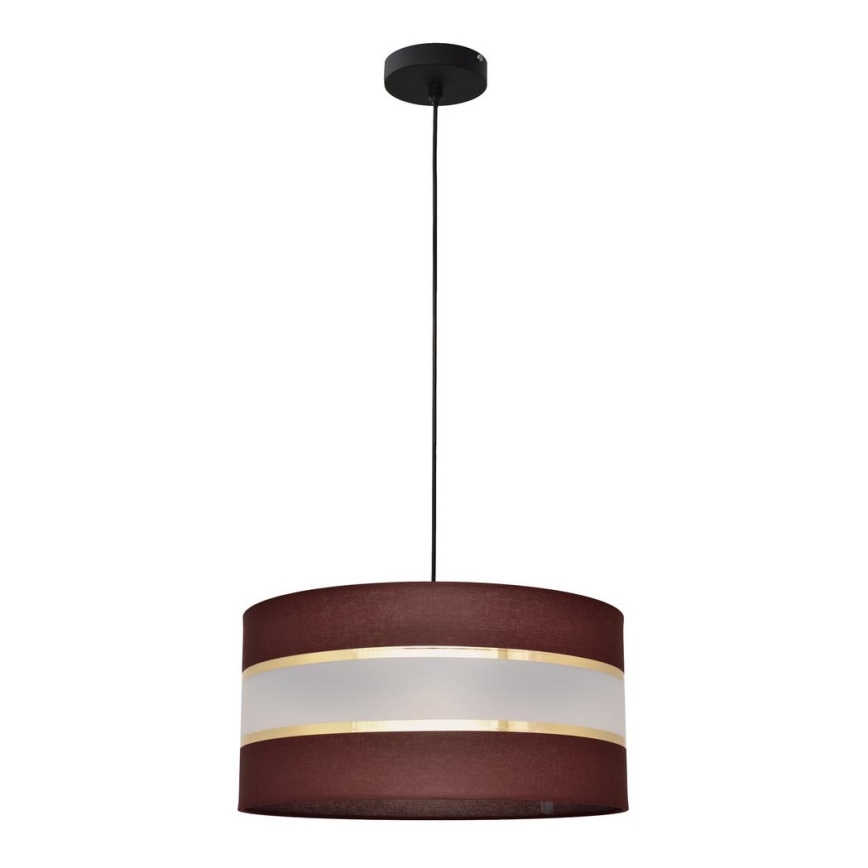 Candelabro suspenso HELEN 1xE27/15W/230V diâmetro 40 cm castanho/preto/dourado