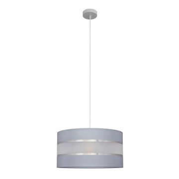 Candelabro suspenso HELEN 1xE27/15W/230V diâmetro 40 cm cinzento/prateado
