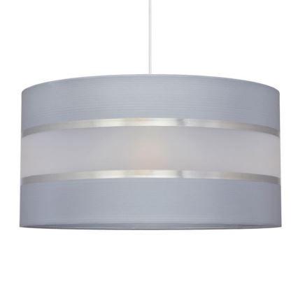 Candelabro suspenso HELEN 1xE27/15W/230V diâmetro 40 cm cinzento/prateado