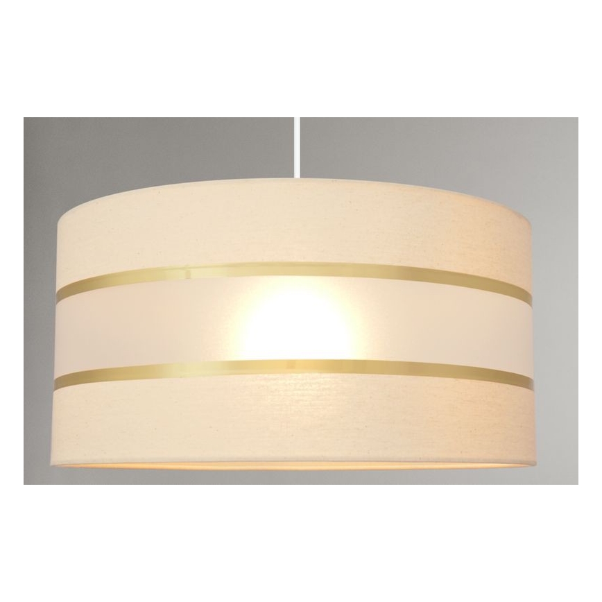 Candelabro suspenso HELEN 1xE27/15W/230V diâmetro 40 cm creme/dourado