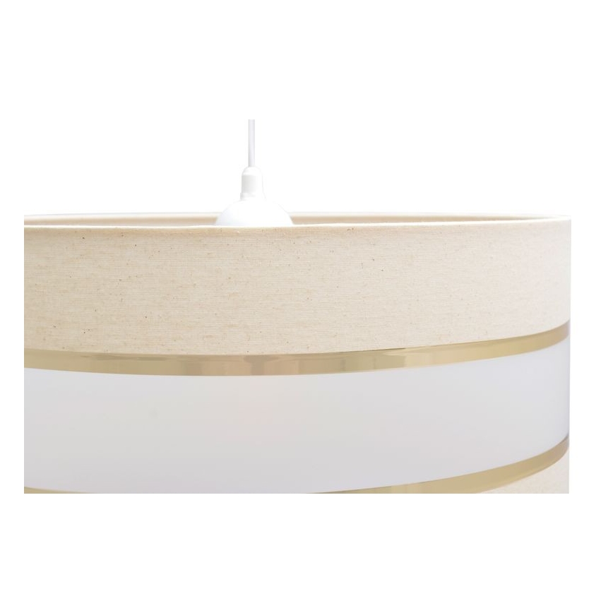 Candelabro suspenso HELEN 1xE27/15W/230V diâmetro 40 cm creme/dourado