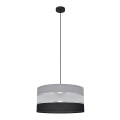 Candelabro suspenso HELEN 1xE27/15W/230V diâmetro 40 cm preto/cinzento/prateado