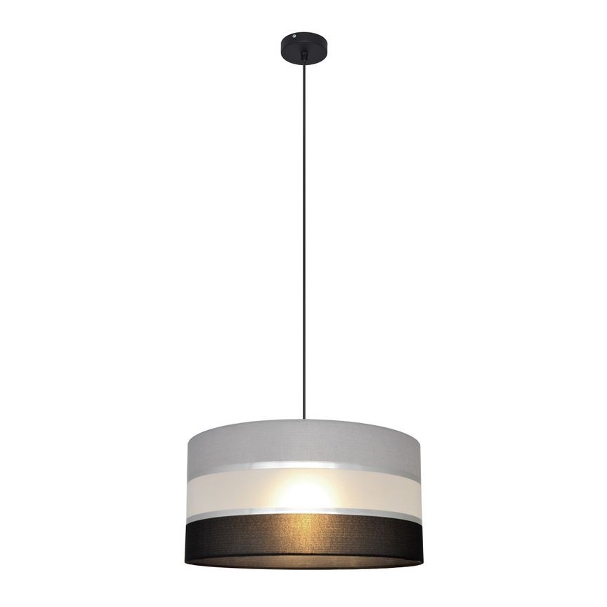 Candelabro suspenso HELEN 1xE27/15W/230V diâmetro 40 cm preto/cinzento/prateado