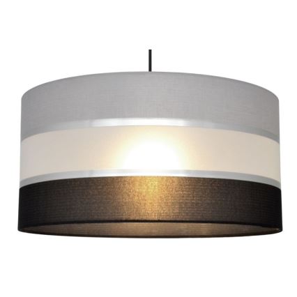 Candelabro suspenso HELEN 1xE27/15W/230V diâmetro 40 cm preto/cinzento/prateado