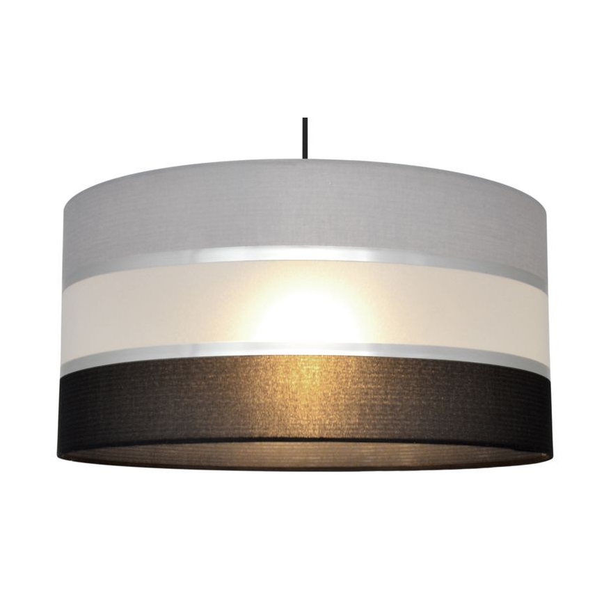 Candelabro suspenso HELEN 1xE27/15W/230V diâmetro 40 cm preto/cinzento/prateado