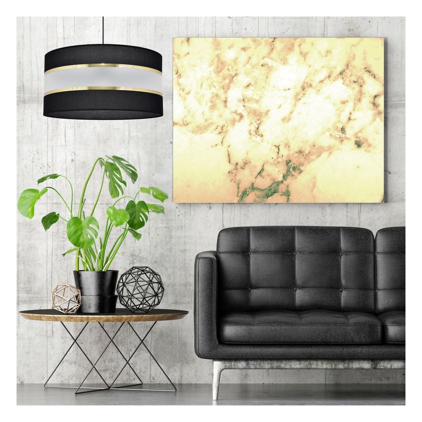 Candelabro suspenso HELEN 1xE27/15W/230V diâmetro 40 cm preto/dourado