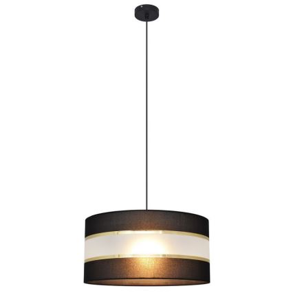 Candelabro suspenso HELEN 1xE27/15W/230V diâmetro 40 cm preto/dourado