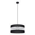Candelabro suspenso HELEN 1xE27/15W/230V diâmetro 40 cm preto/prateado