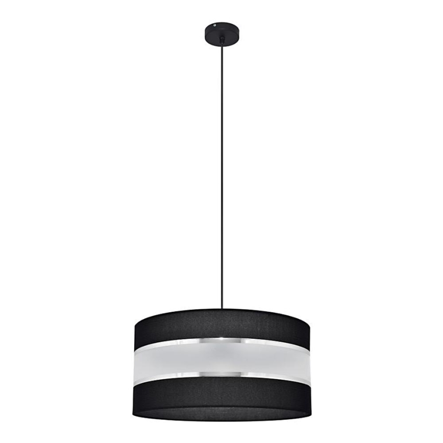 Candelabro suspenso HELEN 1xE27/15W/230V diâmetro 40 cm preto/prateado