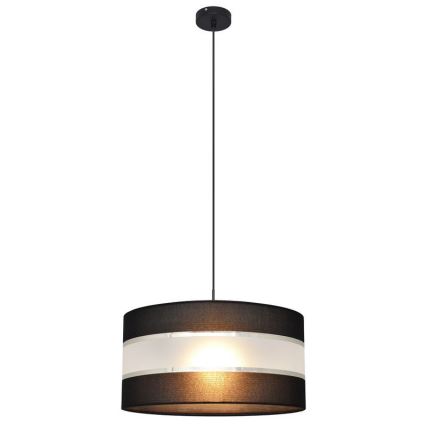 Candelabro suspenso HELEN 1xE27/15W/230V diâmetro 40 cm preto/prateado