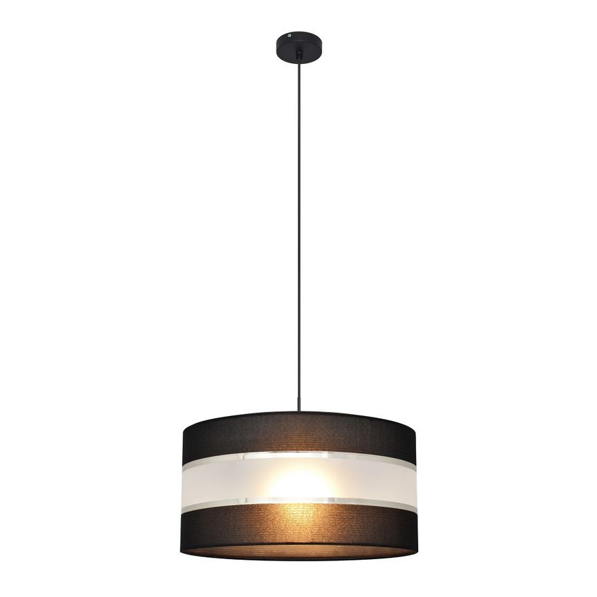 Candelabro suspenso HELEN 1xE27/15W/230V diâmetro 40 cm preto/prateado