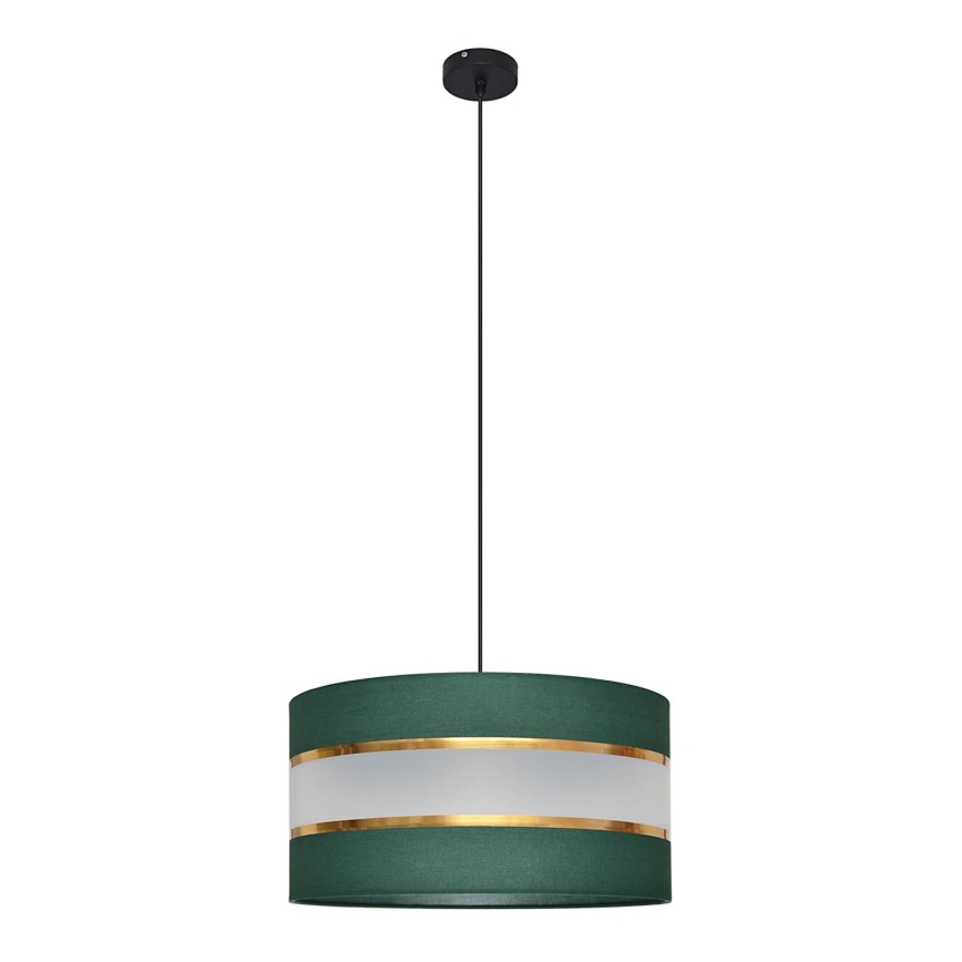 Candelabro suspenso HELEN 1xE27/15W/230V diâmetro 40 cm verde/dourada