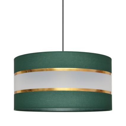 Candelabro suspenso HELEN 1xE27/15W/230V diâmetro 40 cm verde/dourada