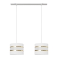 Candelabro suspenso HELEN 2xE27/15W/230V branco/dourado