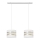 Candelabro suspenso HELEN 2xE27/15W/230V branco/dourado