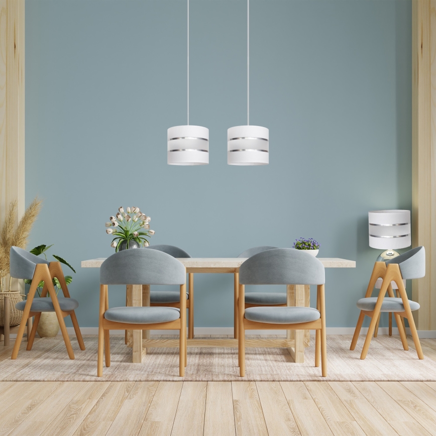 Candelabro suspenso HELEN 2xE27/15W/230V branco