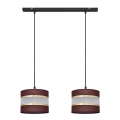 Candelabro suspenso HELEN 2xE27/15W/230V castanho/preto/dourado