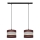 Candelabro suspenso HELEN 2xE27/15W/230V castanho/preto/dourado