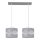 Candelabro suspenso HELEN 2xE27/15W/230V cinzento/prateado
