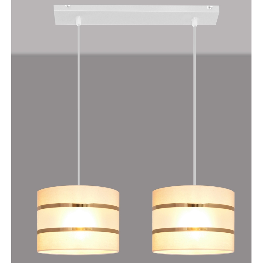 Candelabro suspenso HELEN 2xE27/15W/230V creme