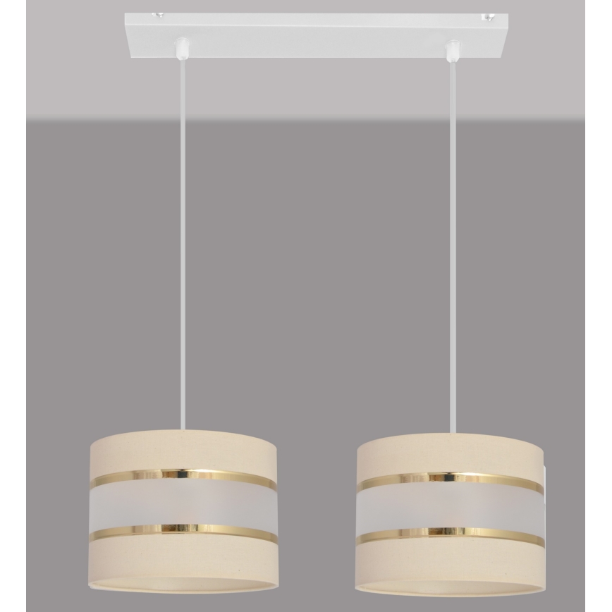 Candelabro suspenso HELEN 2xE27/15W/230V creme