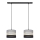 Candelabro suspenso HELEN 2xE27/15W/230V preto/cinzento/dourado