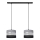 Candelabro suspenso HELEN 2xE27/15W/230V preto/cinzento/prateado