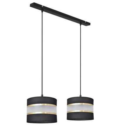 Candelabro suspenso HELEN 2xE27/15W/230V preto/dourado