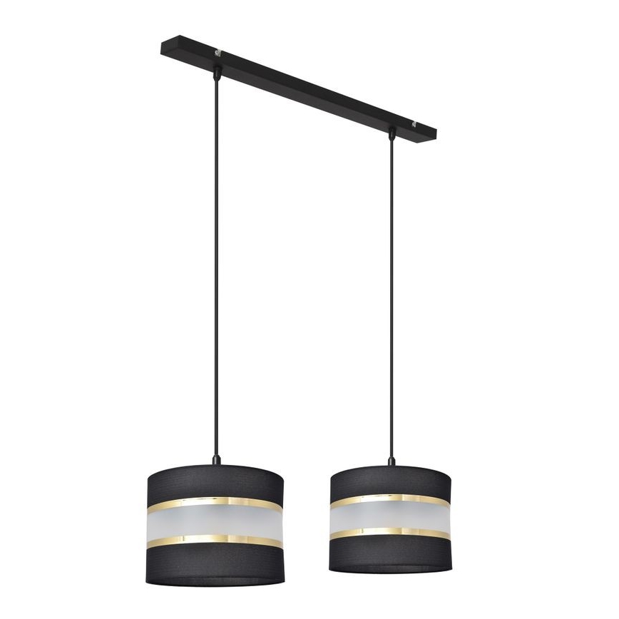 Candelabro suspenso HELEN 2xE27/15W/230V preto/dourado