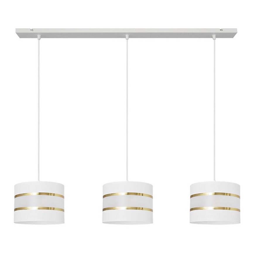 Candelabro suspenso HELEN 3xE27/15W/230V branco/dourado