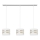 Candelabro suspenso HELEN 3xE27/15W/230V branco/dourado
