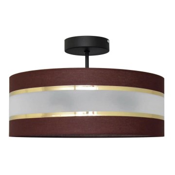 Candelabro suspenso HELEN 3xE27/15W/230V castanho/preto/dourado
