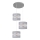 Candelabro suspenso HELEN 3xE27/15W/230V cinzento/prateado