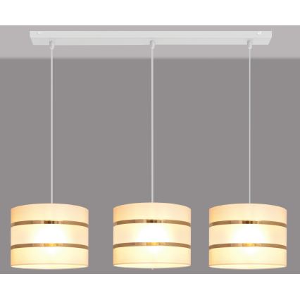 Candelabro suspenso HELEN 3xE27/15W/230V creme