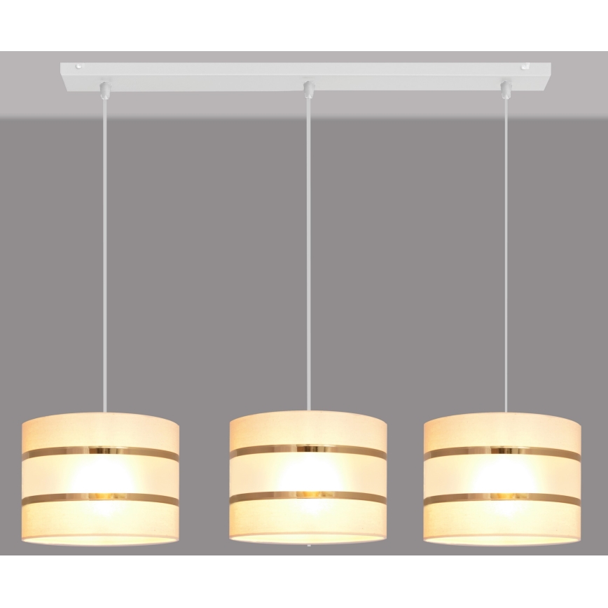 Candelabro suspenso HELEN 3xE27/15W/230V creme