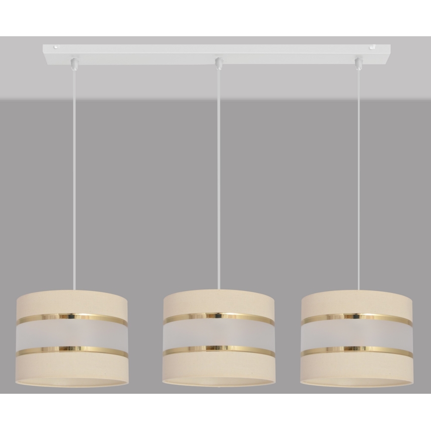 Candelabro suspenso HELEN 3xE27/15W/230V creme