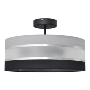 Candelabro suspenso HELEN 3xE27/15W/230V preto/cinzento/cromado brilhante