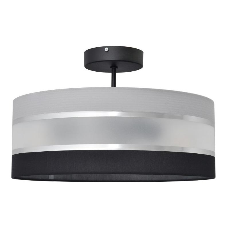 Candelabro suspenso HELEN 3xE27/15W/230V preto/cinzento/cromado brilhante
